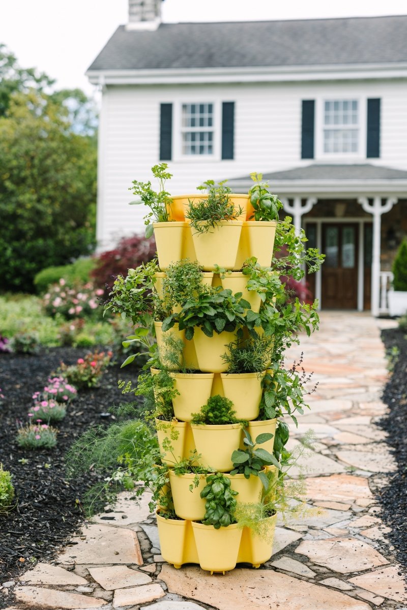 7 Tier GreenStalk Garden Leaf Vertical Planter - Basic Texture - Ed's Plant Shop