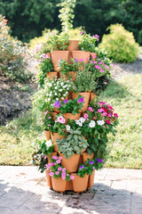 7 Tier GreenStalk Garden Leaf Vertical Planter - Basket Weave Texture - Ed's Plant Shop