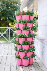 7 Tier GreenStalk Garden Leaf Vertical Planter - Basket Weave Texture - Ed's Plant Shop