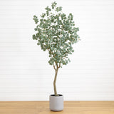 7.5' Faux Eucalyptus Tree | Realistic Indoor Greenery – Ed's Plant Shop - Ed's Plant Shop