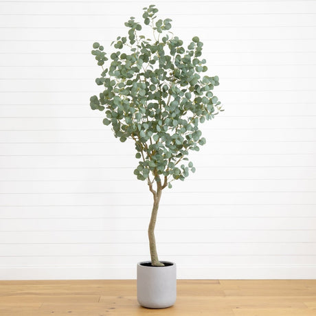 7.5' Faux Eucalyptus Tree | Realistic Indoor Greenery – Ed's Plant Shop - Ed's Plant Shop