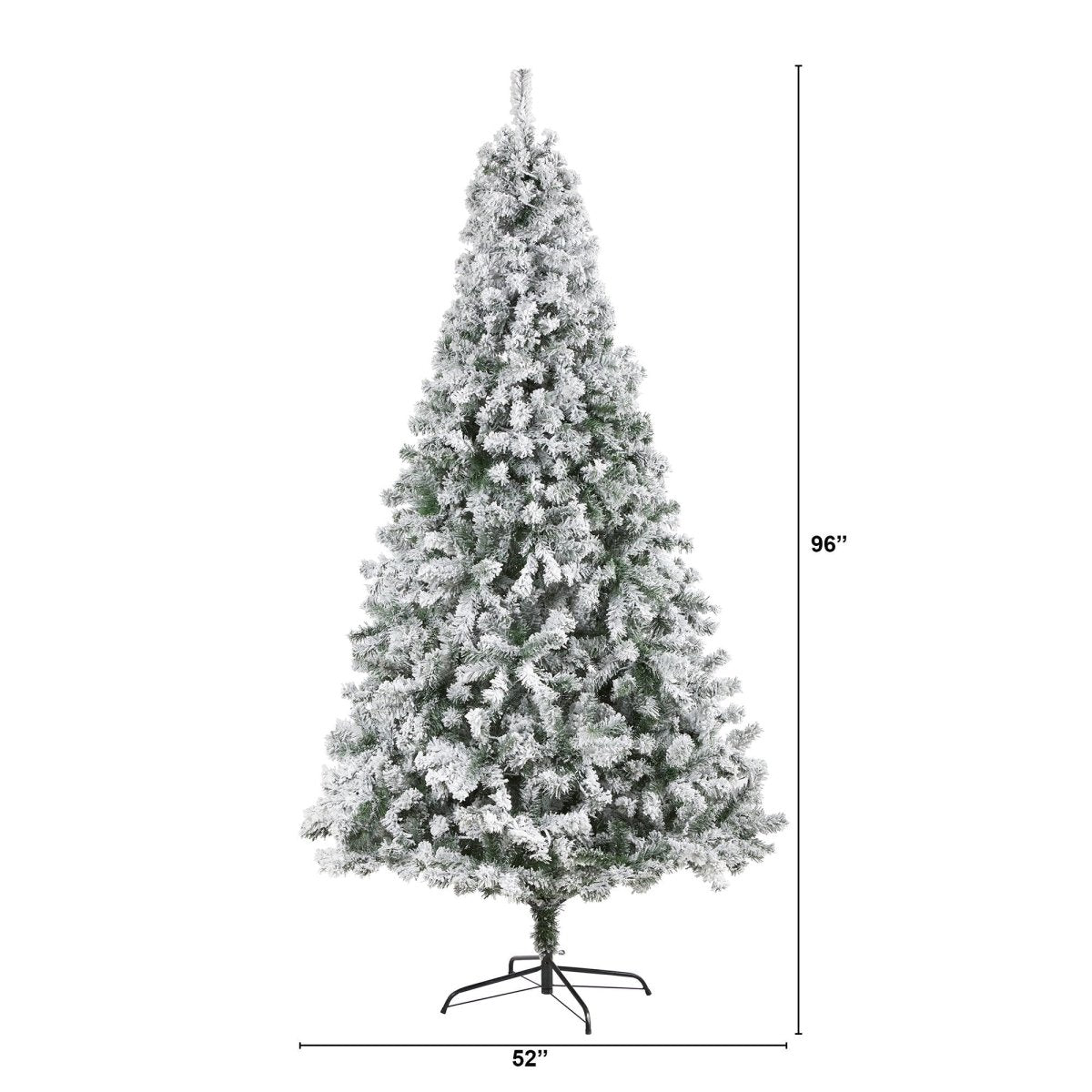 8' Flocked Rock Springs Spruce Artificial Christmas Tree - Ed's Plant Shop