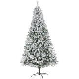 8' Flocked Rock Springs Spruce Artificial Christmas Tree - Ed's Plant Shop