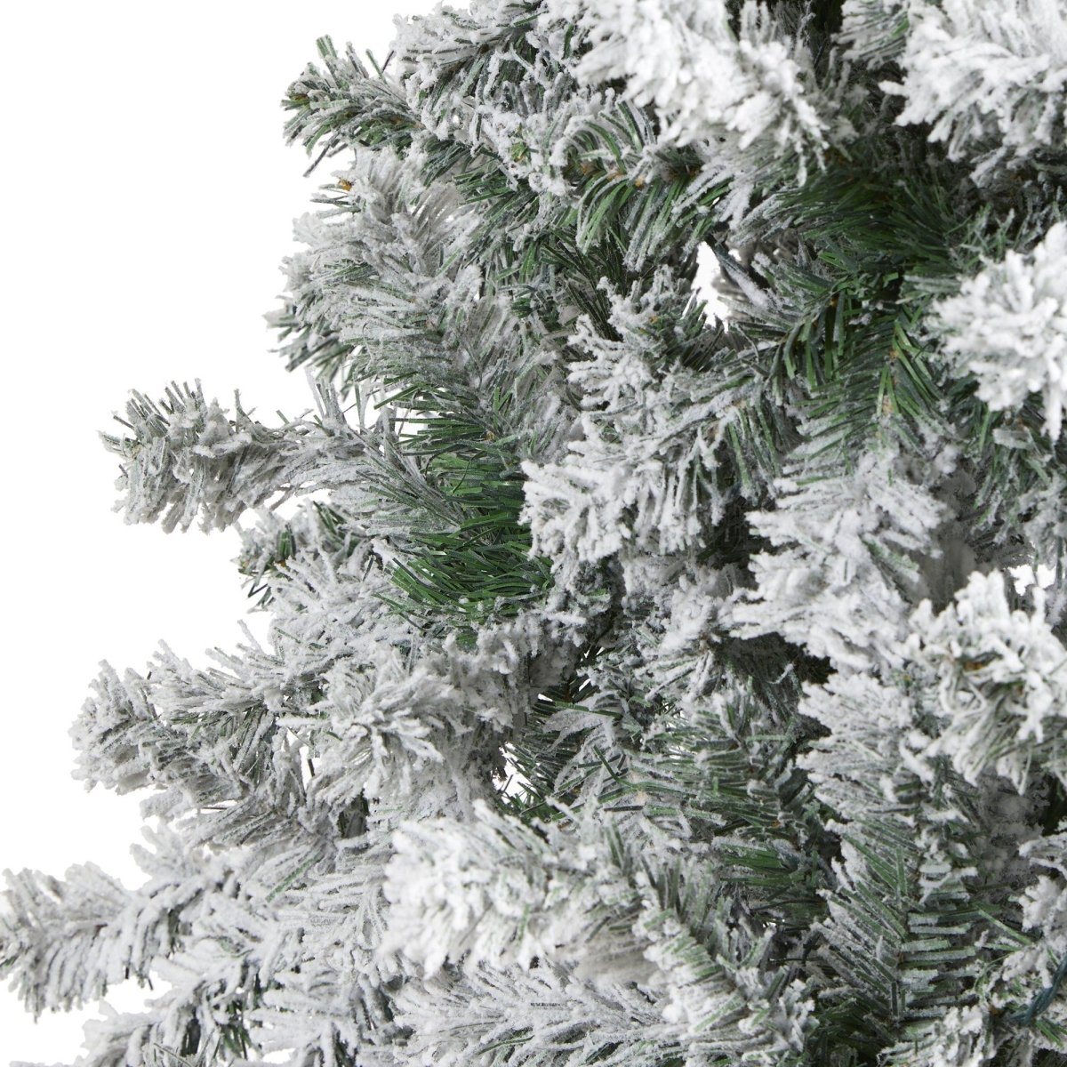 8' Flocked Rock Springs Spruce Artificial Christmas Tree - Ed's Plant Shop