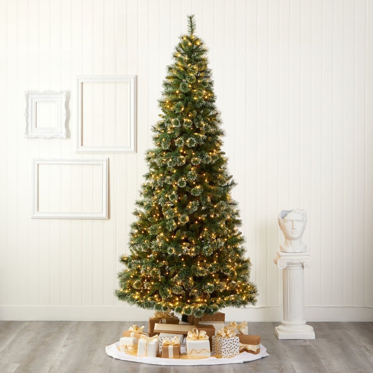 9’ Slim Snow Tip Pine Tree – A Tall, Festive Elegance for Any Space - Ed's Plant Shop