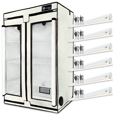 House Plants 3-Tier Walden White LED Grow Tent Kit - Ed's Plant Shop