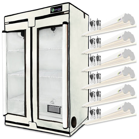 Microgreens & Herbs 3-Tier Walden White LED Grow Tent Kit