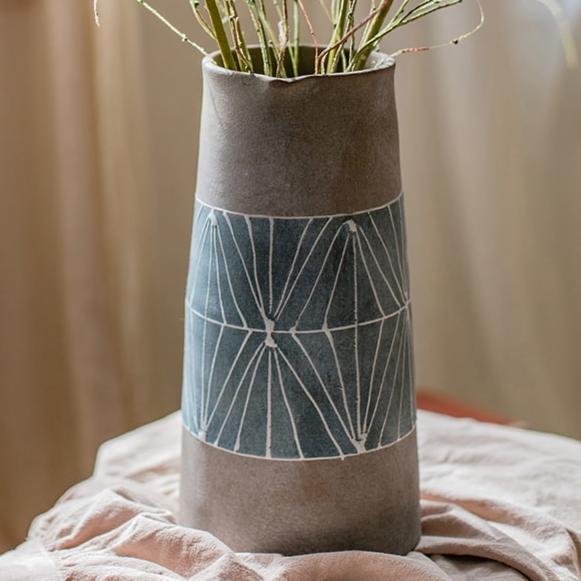 Handpainted Table Vase - Ed's Plant Shop