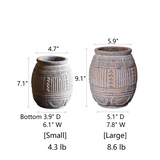 Yukun Tribal Design Stoneware Planter - Various Sizes