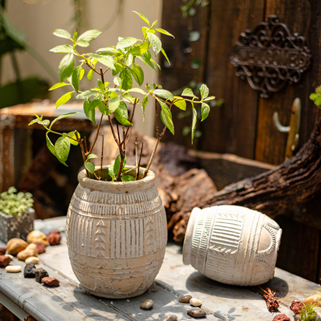 Yukun Tribal Design Stoneware Planter - Various Sizes