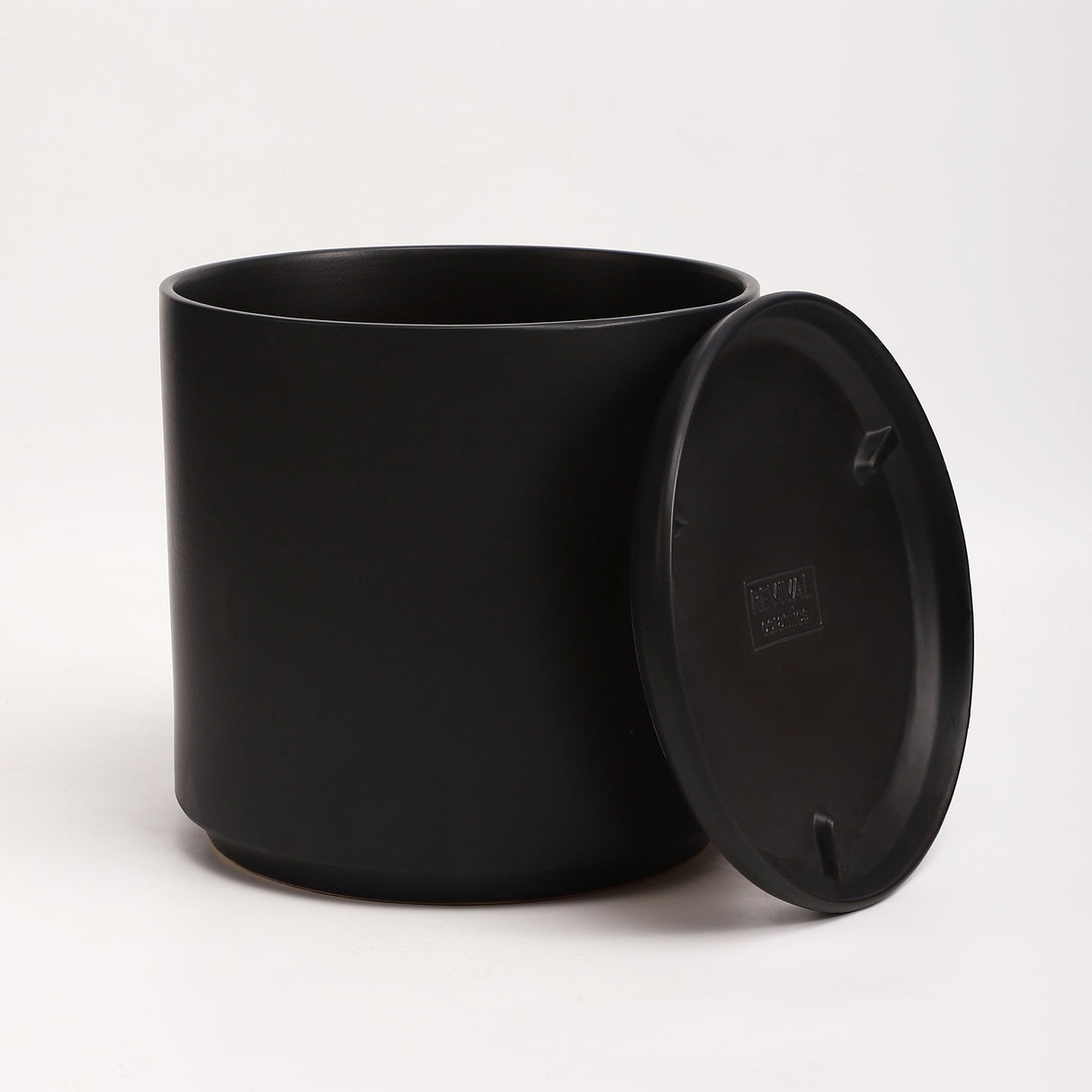 The Ceramic Cylinder Planter with Saucer, 2nd Generation
