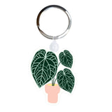 Anthurium Crystallinum Plant Acrylic Keychain - Ed's Plant Shop