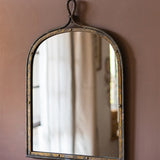 Antique Style Dark Iron Mirror - Ed's Plant Shop