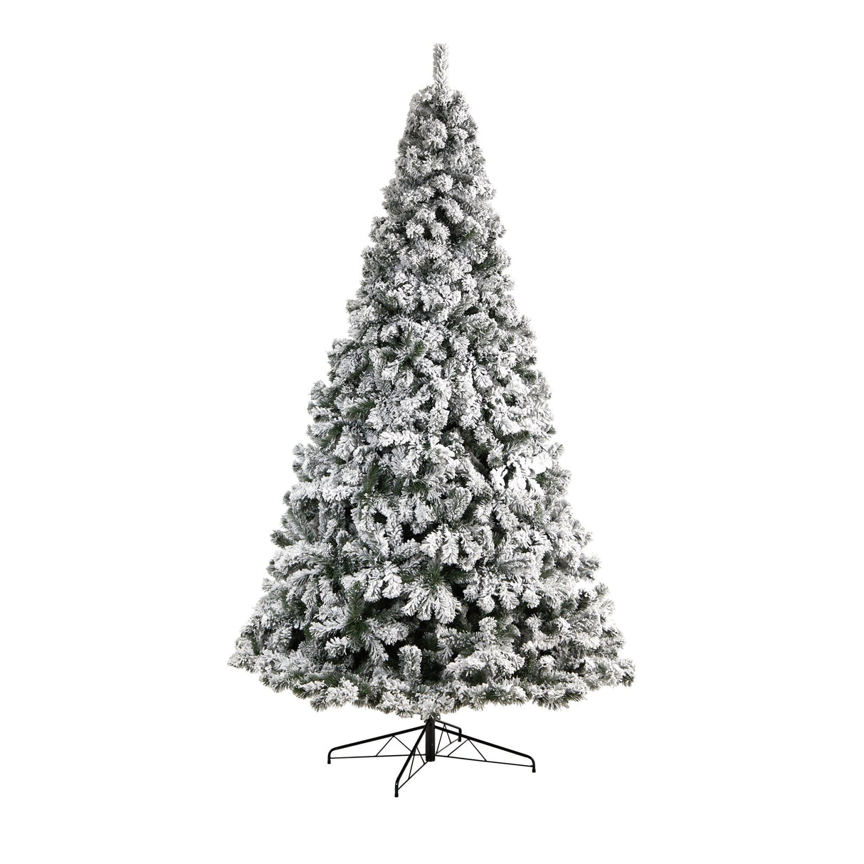 10' Flocked West Virginia Fir Artificial Christmas Tree with Snow