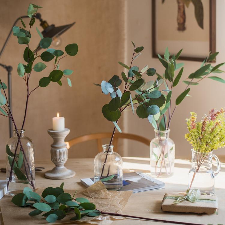 Artificial Faux Eucalyptus Leaf in Various Shapes