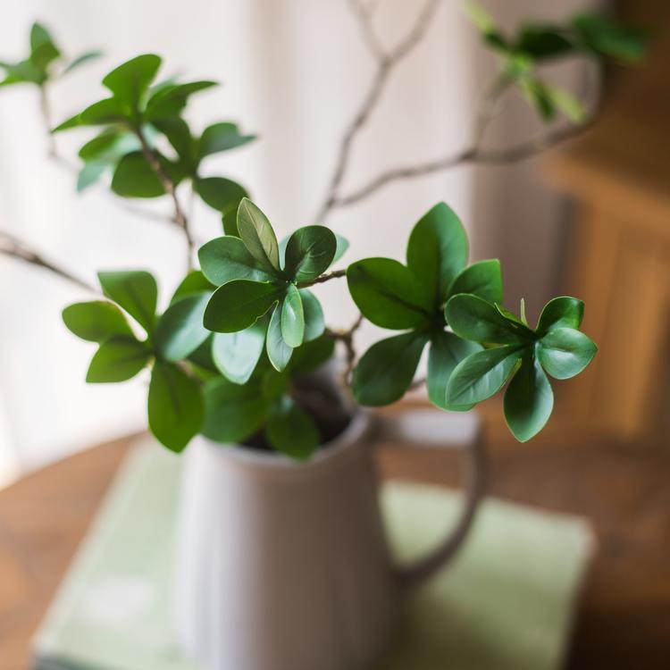 Artificial Faux Small Japanese Zen Leaf Stem 18" Tall - Ed's Plant Shop