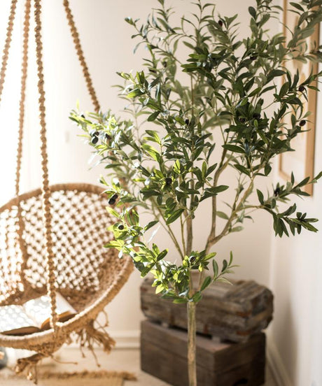 Artificial Silk Faux Olive Tree In Pot - Ed's Plant Shop
