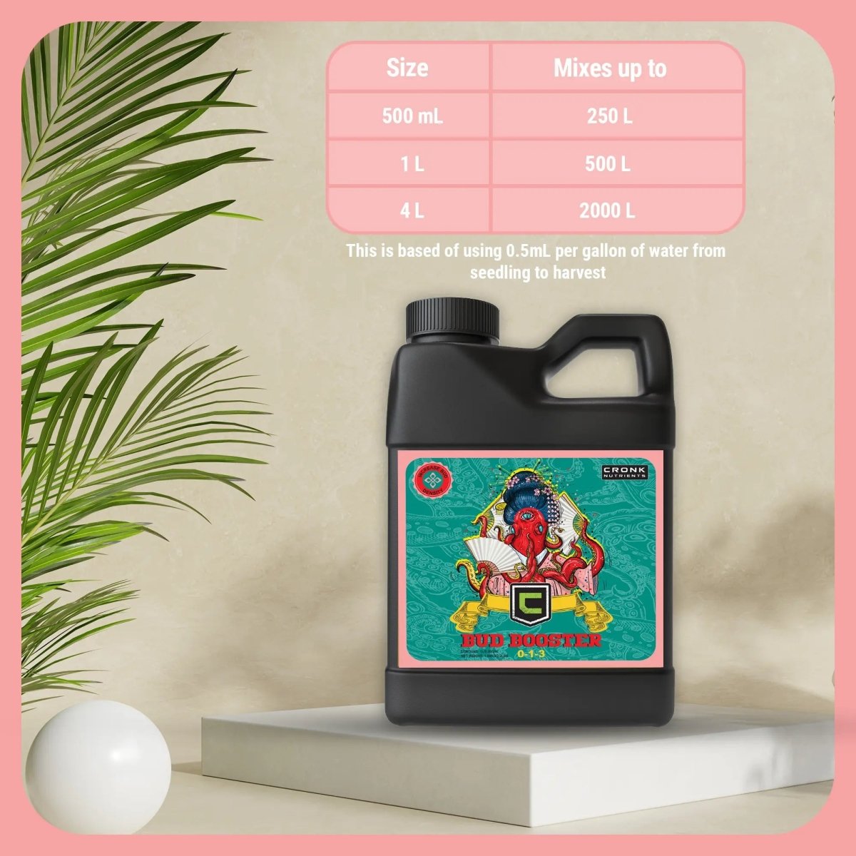 Cronk Nutrients Bud Booster | Promote Bigger, Lush Flower Blooms