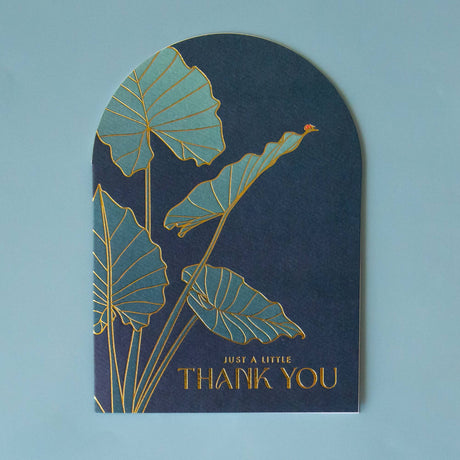 Just a Little Thank You Card | Alocasia Design with Gold Foil