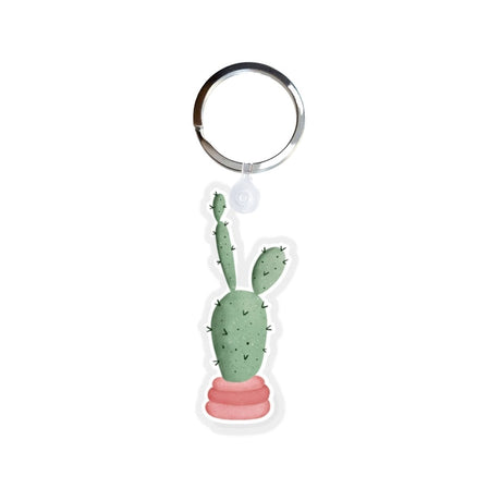 Cactus Plant Acrylic Keychain - Ed's Plant Shop