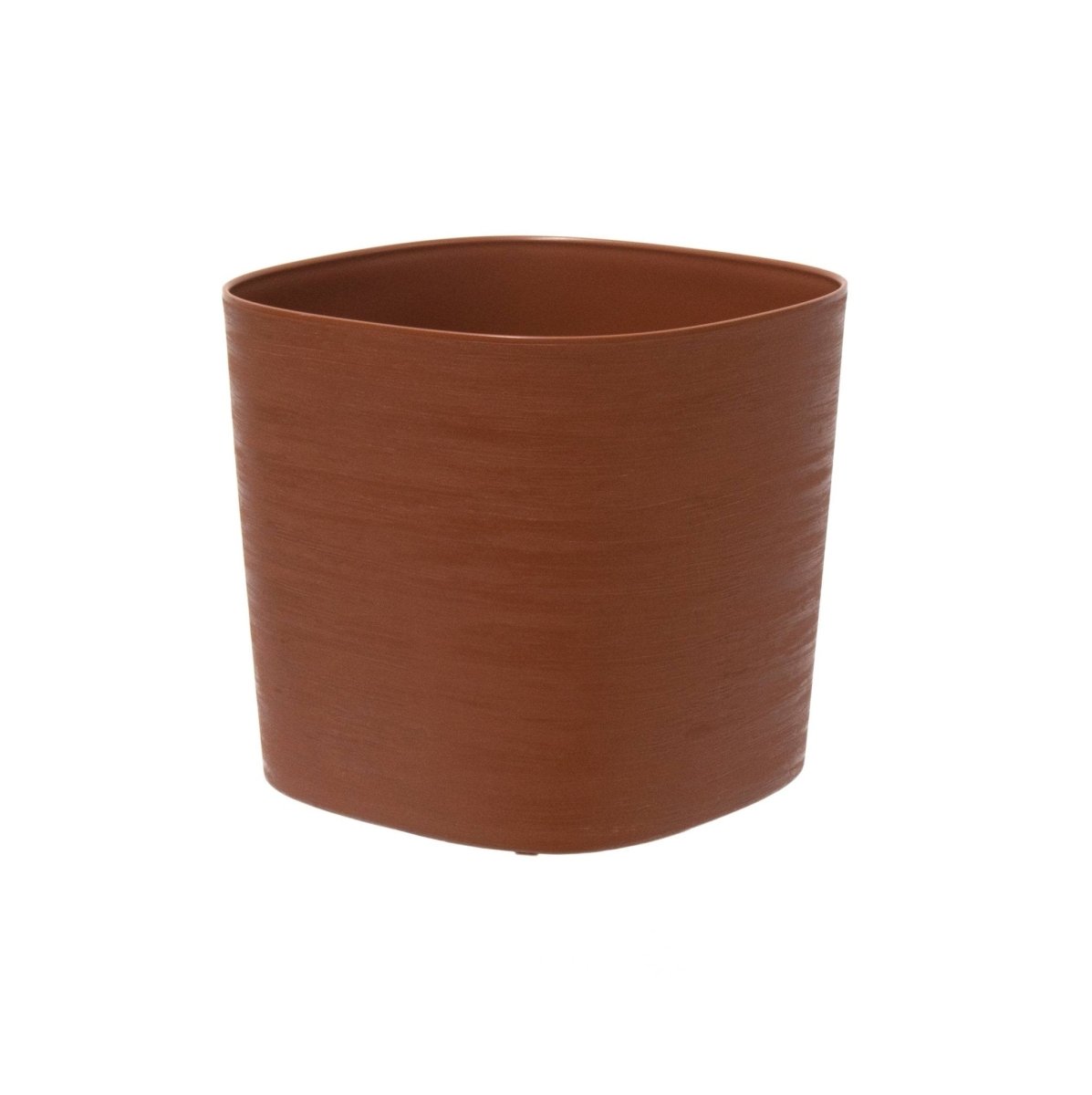 Capri Square Planter Pot with Self Watering Insert, Clay 7.5-inch