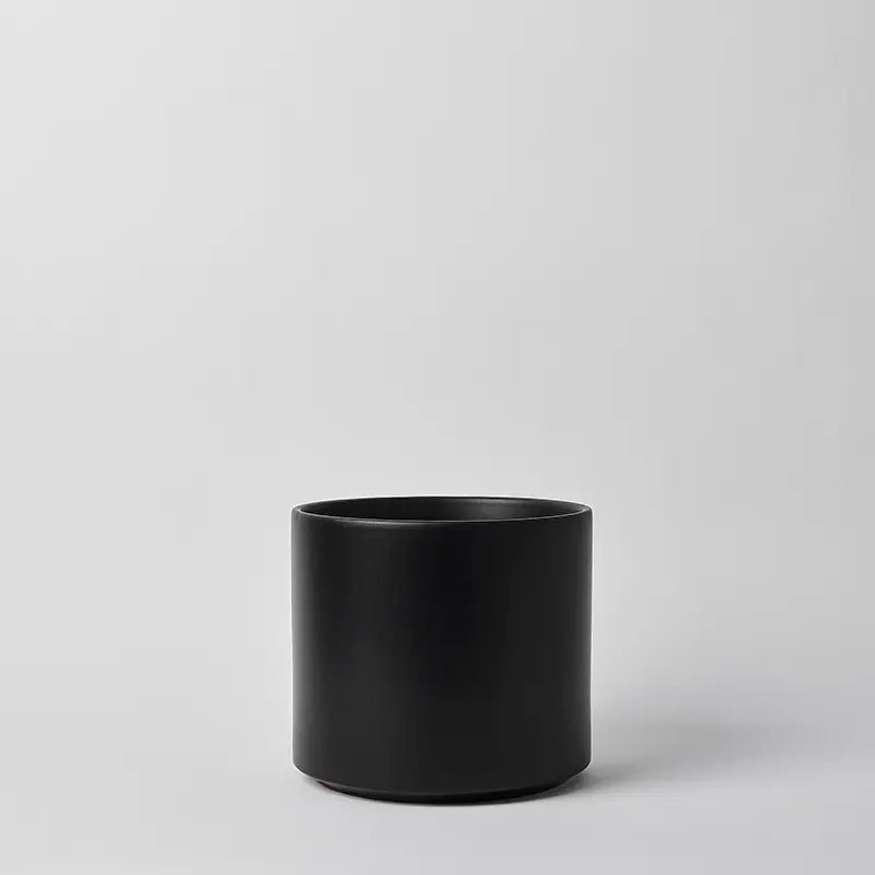Ceramic Cylinder Planter By Solid Goods With Optional Mahogany Stand - Ed's Plant Shop