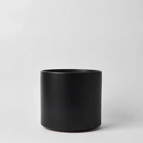 Ceramic Cylinder Planter By Solid Goods With Optional Mahogany Stand - Ed's Plant Shop