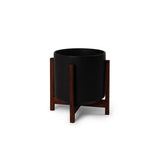 Ceramic Cylinder Planter By Solid Goods With Optional Mahogany Stand - Ed's Plant Shop