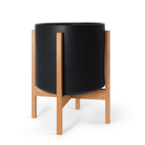 Ceramic Cylinder Planter By Solid Goods With Optional Mahogany Stand - Ed's Plant Shop
