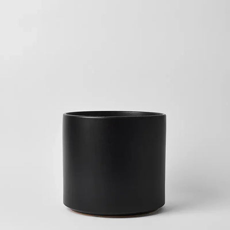 Ceramic Cylinder Planter By Solid Goods With Optional Mahogany Stand - Ed's Plant Shop