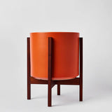 Ceramic Cylinder Planter By Solid Goods With Optional Mahogany Stand - Ed's Plant Shop