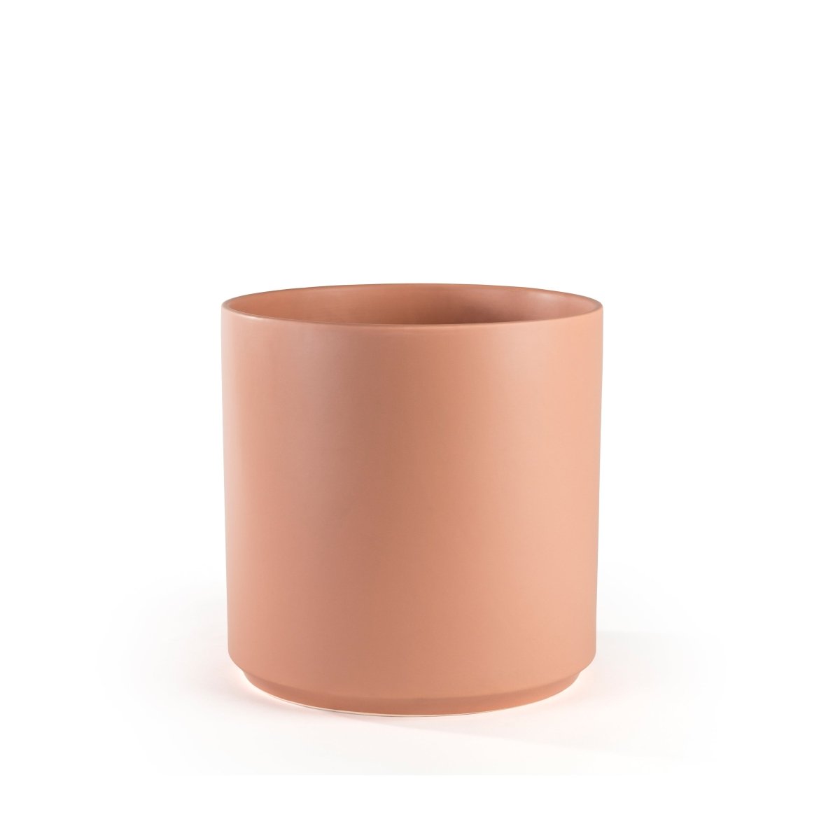 Ceramic Cylinder Planter with Optional Hardwood Stand - Ed's Plant Shop