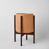 Ceramic Cylinder Planter with Optional Hardwood Stand - Ed's Plant Shop