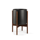 Ceramic Cylinder Planter with Optional Hardwood Stand - Ed's Plant Shop