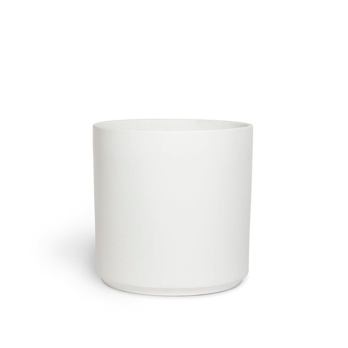 Ceramic Cylinder Planter with Optional Hardwood Stand - Ed's Plant Shop