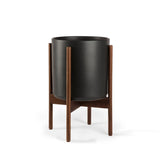 Ceramic Cylinder Planter with Optional Hardwood Stand - Ed's Plant Shop