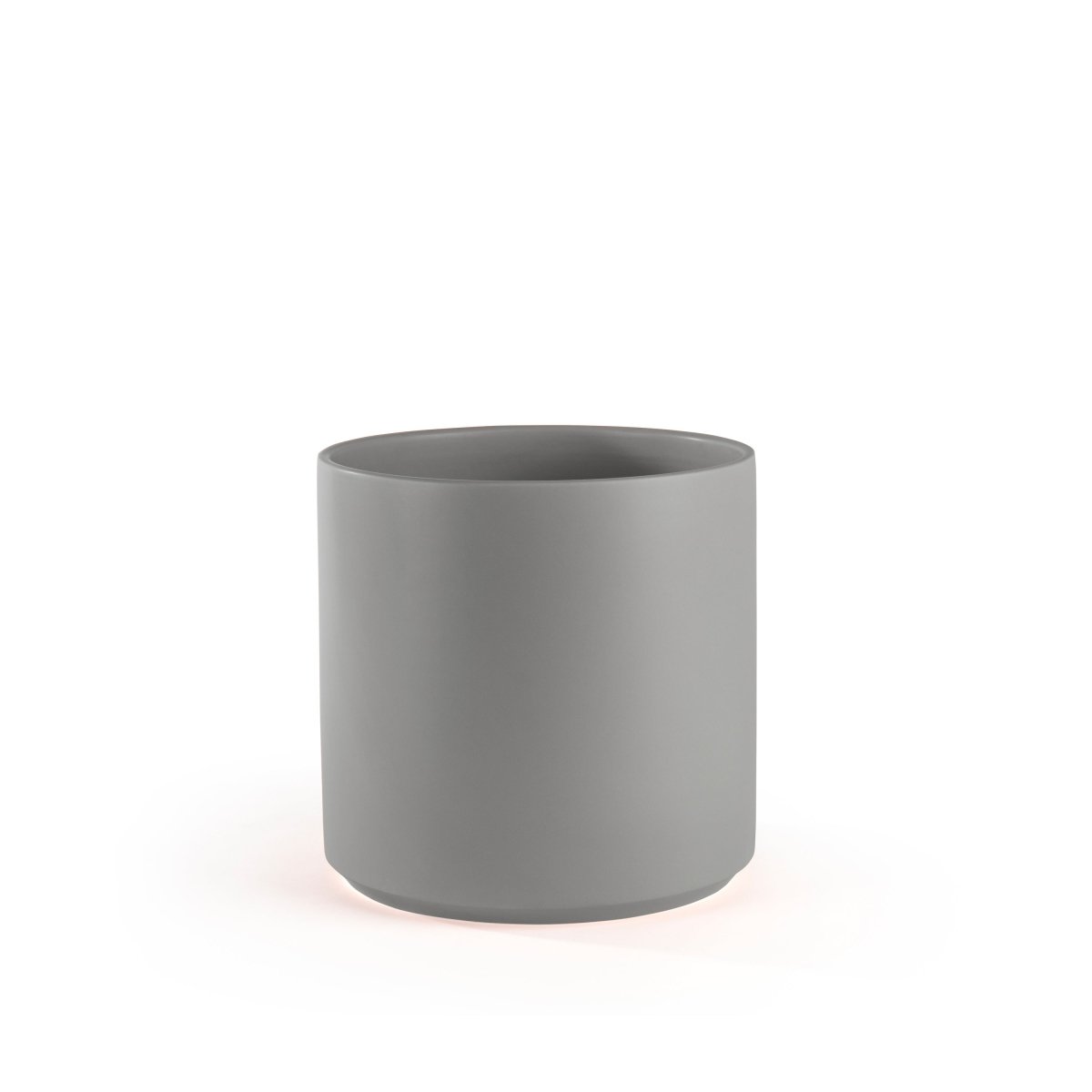Ceramic Cylinder Planter with Optional Hardwood Stand - Ed's Plant Shop