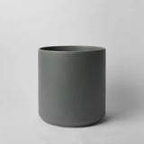 Ceramic Cylinder Planter with Optional Hardwood Stand - Ed's Plant Shop