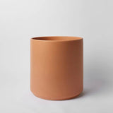 Ceramic Cylinder Planter with Optional Hardwood Stand - Ed's Plant Shop