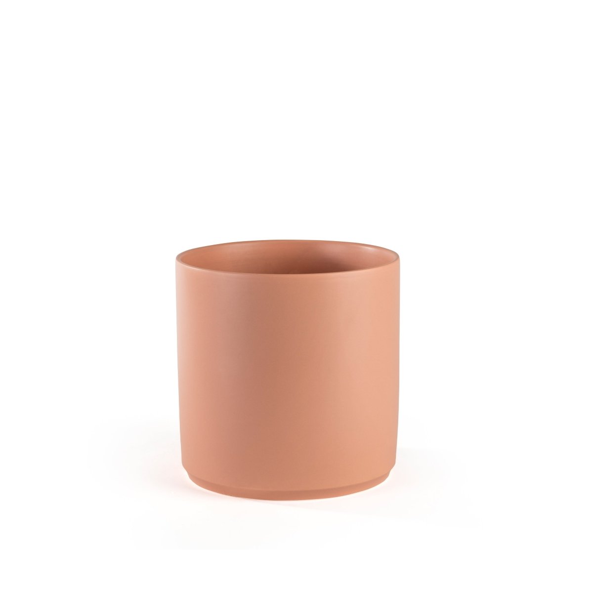Ceramic Cylinder Planter with Optional Hardwood Stand - Ed's Plant Shop