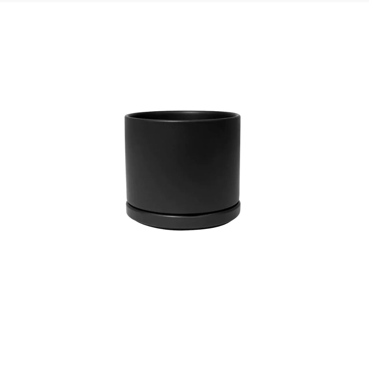 Ceramic Cylinder Planters with Saucer – Modern Indoor & Outdoor Pots in Multiple Sizes - Ed's Plant Shop