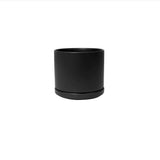 Ceramic Cylinder Planters with Saucer – Modern Indoor & Outdoor Pots in Multiple Sizes - Ed's Plant Shop