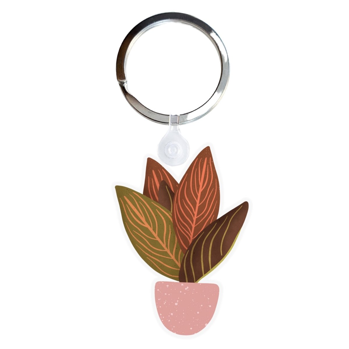 Chocolate Aglaonema Plant Acrylic Keychain - Ed's Plant Shop