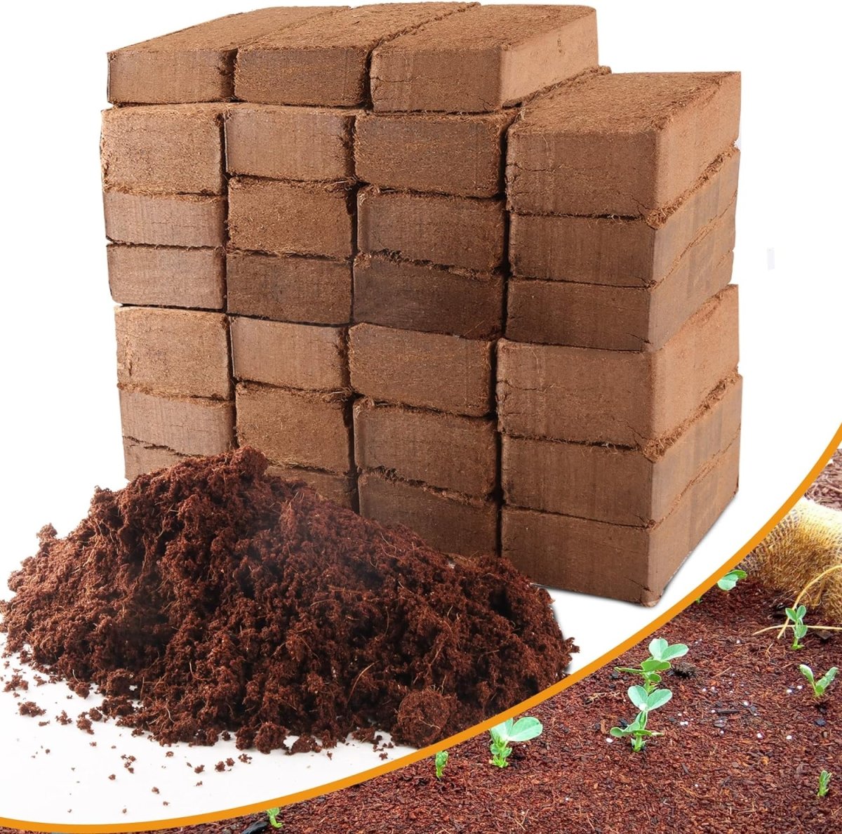 Coco Coir Brick for Plants - 100% Organic Peat Moss Mix Lightweight Substrate - Ed's Plant Shop