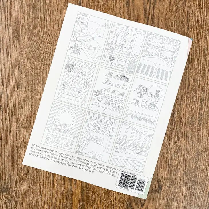 Cozy Interior Adult Coloring Book - Ed's Plant Shop