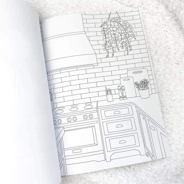 Cozy Interior Adult Coloring Book - Ed's Plant Shop