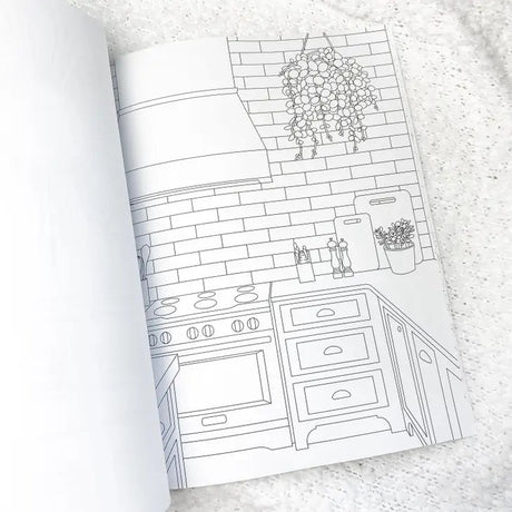 Cozy Interior Adult Coloring Book - Ed's Plant Shop