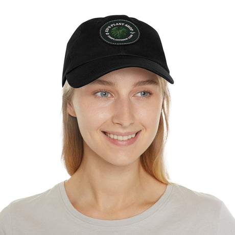 Ed's Plant Shop Dad Hat with Leather Patch (Round) - Ed's Plant Shop