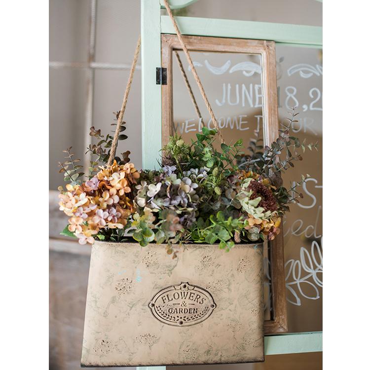 Charming Flat Metal Planter - Ed's Plant Shop