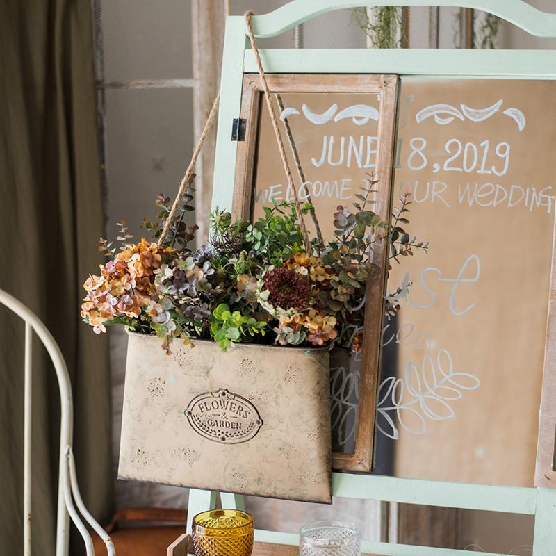 Charming Flat Metal Planter - Ed's Plant Shop